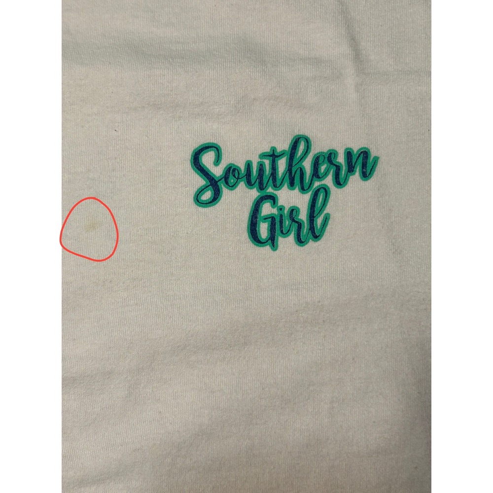 Southern Preppy Pink Long Sleeve Southern Girl Graphic Tee Jar of Tea Size Large - Picture 6 of 11